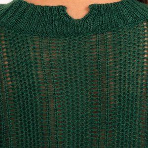 Green Long Knitted Sweater